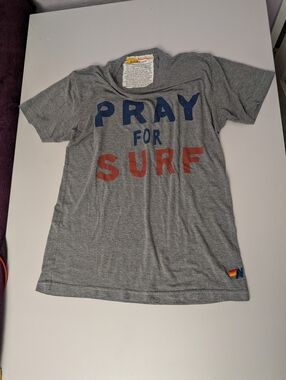 Aviator Nation Pray for Surd Gray Tee